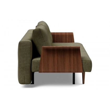 Innovation Living Recast Plus Sofa Bed Dark Styletto with Arms - 316 Cordufine Pine Green
