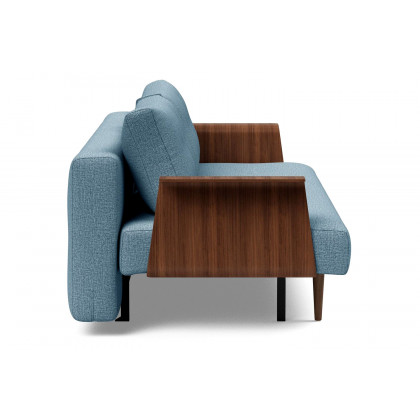Innovation Living Recast Plus Sofa Bed Dark Styletto with Arms - 525 Mixed Dance Light Blue