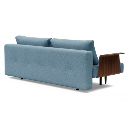 Innovation Living Recast Plus Sofa Bed Dark Styletto with Arms - 525 Mixed Dance Light Blue