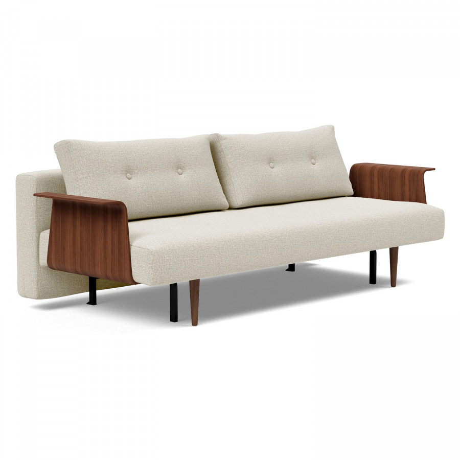 Innovation Living Recast Plus Sofa Bed Dark Styletto with Arms - 527 Mixed Dance Natural
