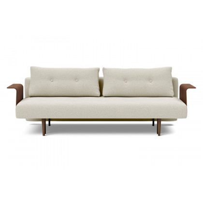 Innovation Living Recast Plus Sofa Bed Dark Styletto with Arms - 527 Mixed Dance Natural