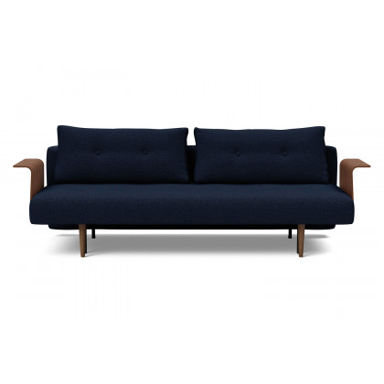 Innovation Living Recast Plus Sofa Bed Dark Styletto with Arms - 528 Mixed Dance Blue