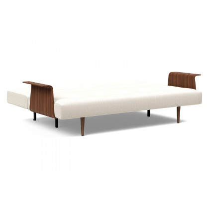 Innovation Living Recast Plus Sofa Bed Dark Styletto with Arms - 531 Bouclé Off White