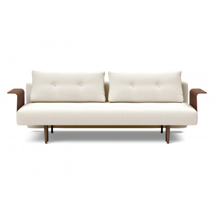 Innovation Living Recast Plus Sofa Bed Dark Styletto with Arms - 531 Bouclé Off White