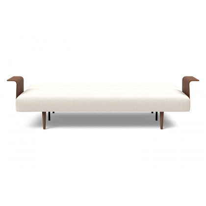Innovation Living Recast Plus Sofa Bed Dark Styletto with Arms - 531 Bouclé Off White