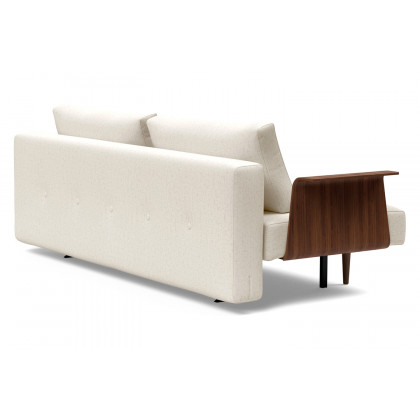 Innovation Living Recast Plus Sofa Bed Dark Styletto with Arms - 531 Bouclé Off White