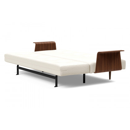 Innovation Living Recast Plus Sofa Bed Dark Styletto with Arms - 531 Bouclé Off White