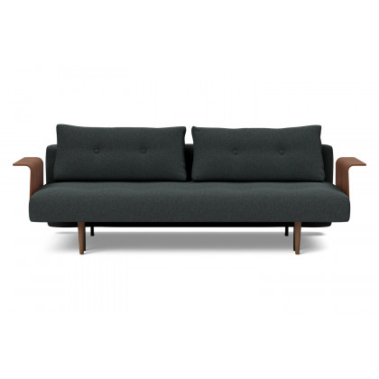 Innovation Living Recast Plus Sofa Bed Dark Styletto with Arms - 534 Bouclé Black Raven