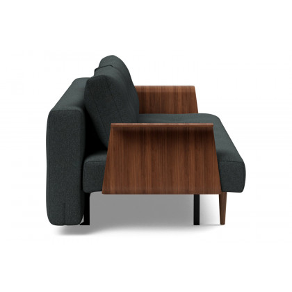 Innovation Living Recast Plus Sofa Bed Dark Styletto with Arms - 534 Bouclé Black Raven