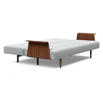 Innovation Living Recast Plus Sofa Bed Dark Styletto with Arms - 538 Melange Light Gray