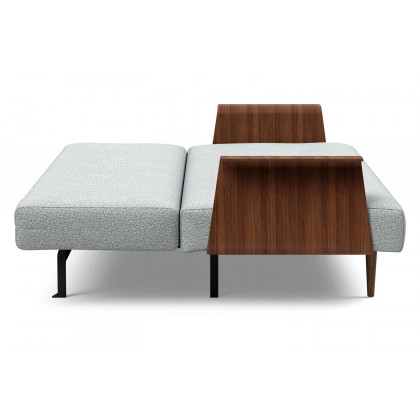 Innovation Living Recast Plus Sofa Bed Dark Styletto with Arms - 538 Melange Light Gray