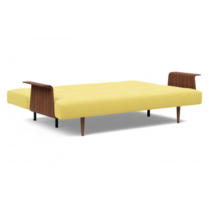 Innovation Living Recast Plus Sofa Bed Dark Styletto with Arms - 554 Soft Mustard Flower
