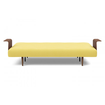 Innovation Living Recast Plus Sofa Bed Dark Styletto with Arms - 554 Soft Mustard Flower