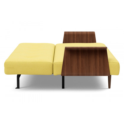 Innovation Living Recast Plus Sofa Bed Dark Styletto with Arms - 554 Soft Mustard Flower