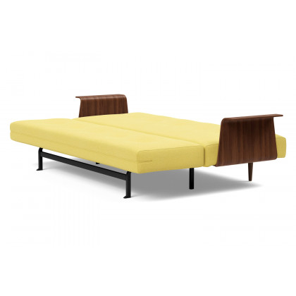 Innovation Living Recast Plus Sofa Bed Dark Styletto with Arms - 554 Soft Mustard Flower