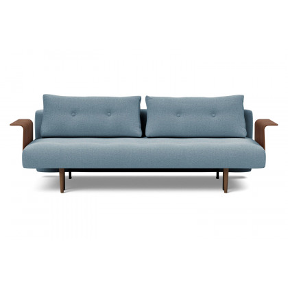 Innovation Living Recast Plus Sofa Bed Dark Styletto with Arms - 558 Soft Indigo