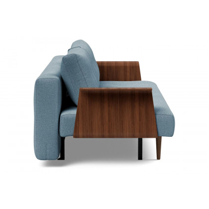 Innovation Living Recast Plus Sofa Bed Dark Styletto with Arms - 558 Soft Indigo
