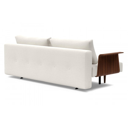 Innovation Living Recast Plus Sofa Bed Dark Styletto with Arms - 574 Vivus Dusty Off White