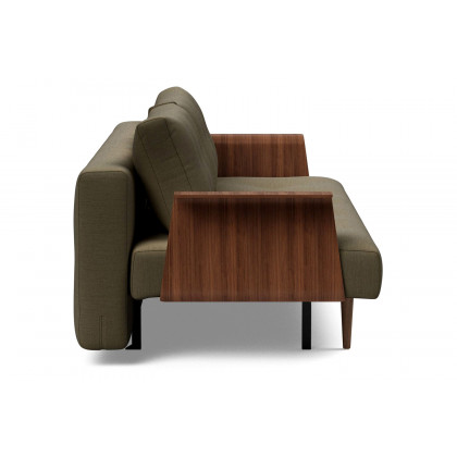 Innovation Living Recast Plus Sofa Bed Dark Styletto with Arms - 575 Vivus Dusty Olive