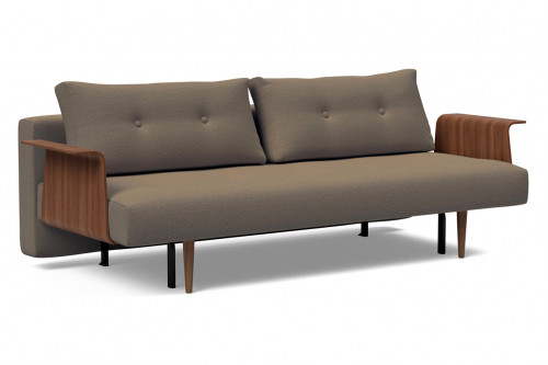 Innovation Living™ Recast Plus Sofa Bed Dark Styletto with Arms - 585 Argus Brown
