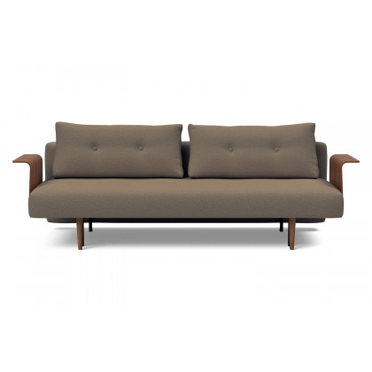 Innovation Living Recast Plus Sofa Bed Dark Styletto with Arms - 585 Argus Brown