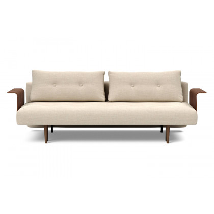 Innovation Living Recast Plus Sofa Bed Dark Styletto with Arms - 586 Phobos Latte