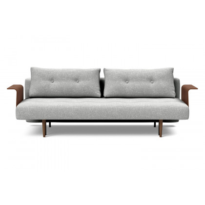 Innovation Living Recast Plus Sofa Bed Dark Styletto with Arms - 590 Micro Check Gray