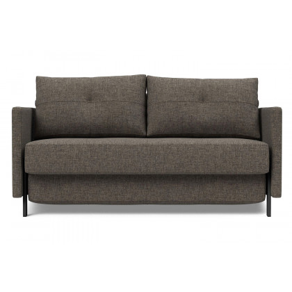 Innovation Living Cubed Full Size Sofa Bed with Arms - 216 Flashtex Dark Gray