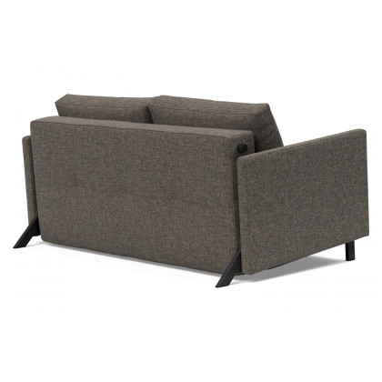 Innovation Living Cubed Full Size Sofa Bed with Arms - 216 Flashtex Dark Gray