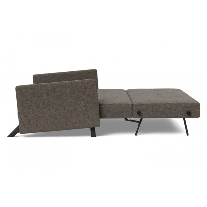 Innovation Living Cubed Full Size Sofa Bed with Arms - 216 Flashtex Dark Gray