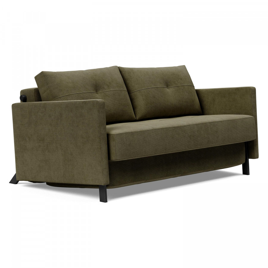 Innovation Living Cubed Full Size Sofa Bed with Arms - 316 Cordufine Pine Green