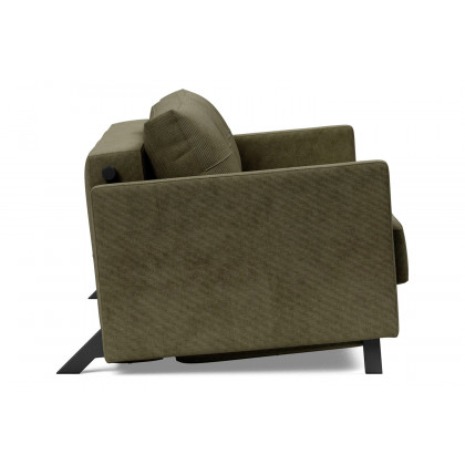 Innovation Living Cubed Full Size Sofa Bed with Arms - 316 Cordufine Pine Green