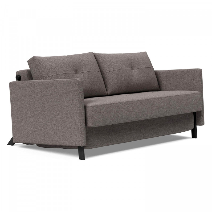 Innovation Living Cubed Full Size Sofa Bed with Arms - 521 Mixed Dance Gray