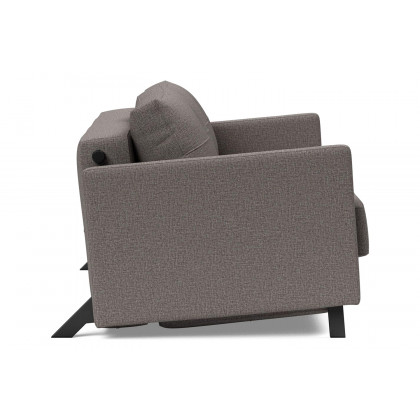 Innovation Living Cubed Full Size Sofa Bed with Arms - 521 Mixed Dance Gray