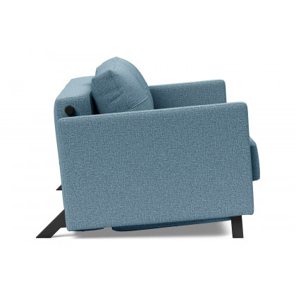 Innovation Living Cubed Full Size Sofa Bed with Arms - 525 Mixed Dance Light Blue