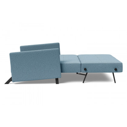 Innovation Living Cubed Full Size Sofa Bed with Arms - 525 Mixed Dance Light Blue
