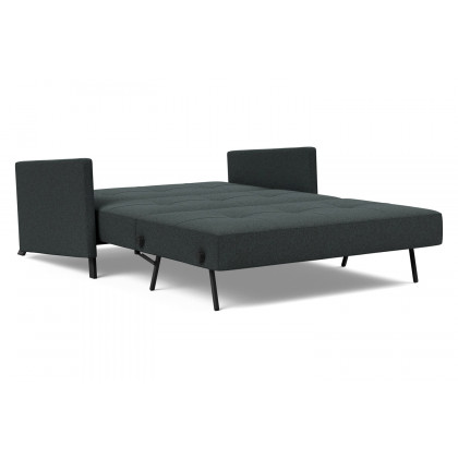 Innovation Living Cubed Full Size Sofa Bed with Arms - 534 Bouclé Black Raven