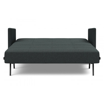 Innovation Living Cubed Full Size Sofa Bed with Arms - 534 Bouclé Black Raven