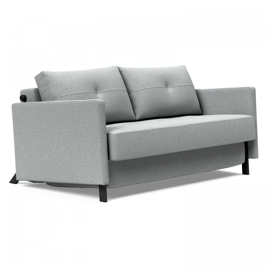 Innovation Living Cubed Full Size Sofa Bed with Arms - 538 Melange Light Gray