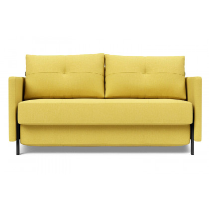 Innovation Living Cubed Full Size Sofa Bed with Arms - 554 Soft Mustard Flower
