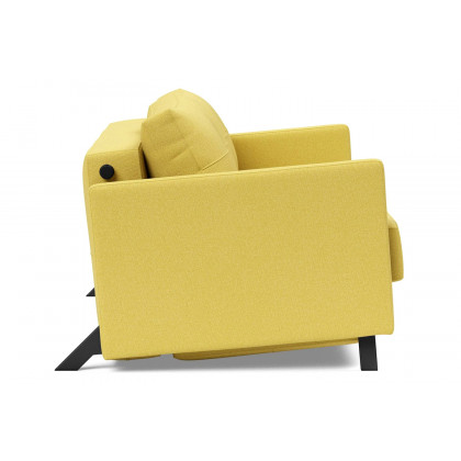 Innovation Living Cubed Full Size Sofa Bed with Arms - 554 Soft Mustard Flower