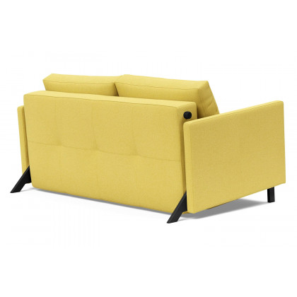 Innovation Living Cubed Full Size Sofa Bed with Arms - 554 Soft Mustard Flower