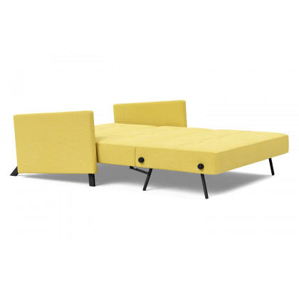 Innovation Living Cubed Full Size Sofa Bed with Arms - 554 Soft Mustard Flower