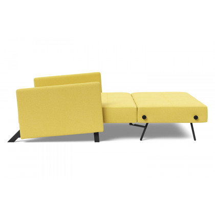 Innovation Living Cubed Full Size Sofa Bed with Arms - 554 Soft Mustard Flower