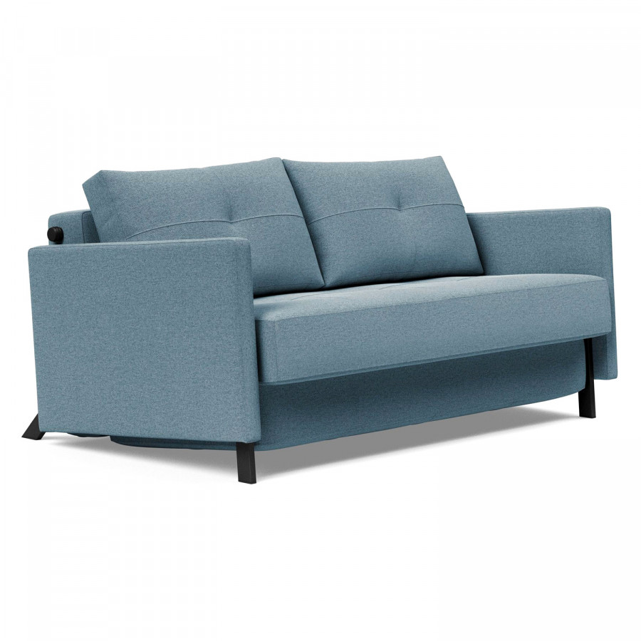 Innovation Living Cubed Full Size Sofa Bed with Arms - 558 Soft Indigo