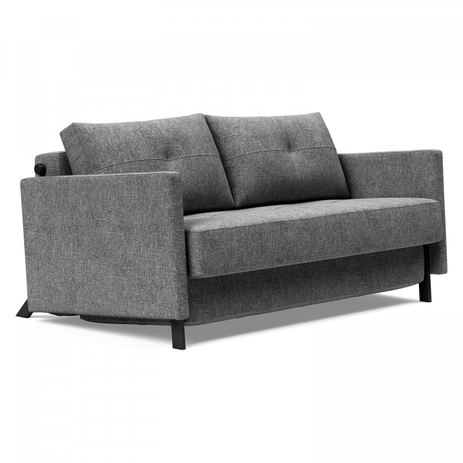 Innovation Living Cubed Full Size Sofa Bed with Arms - 563 Twist Charcoal