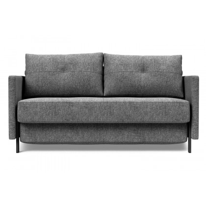 Innovation Living Cubed Full Size Sofa Bed with Arms - 563 Twist Charcoal