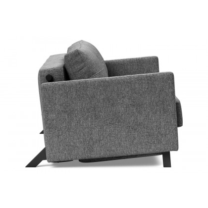 Innovation Living Cubed Full Size Sofa Bed with Arms - 563 Twist Charcoal