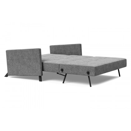 Innovation Living Cubed Full Size Sofa Bed with Arms - 563 Twist Charcoal