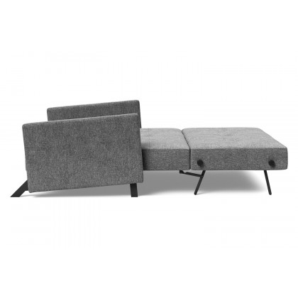 Innovation Living Cubed Full Size Sofa Bed with Arms - 563 Twist Charcoal